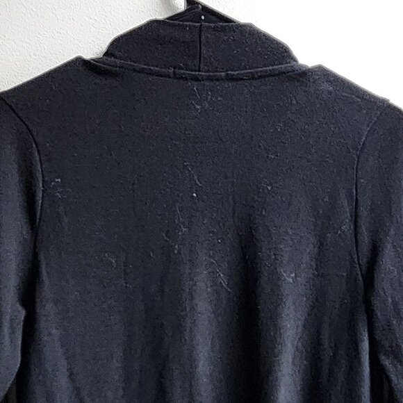 Ambiance Black Angled Open Cardigan Size Large - Picture 13 of 16